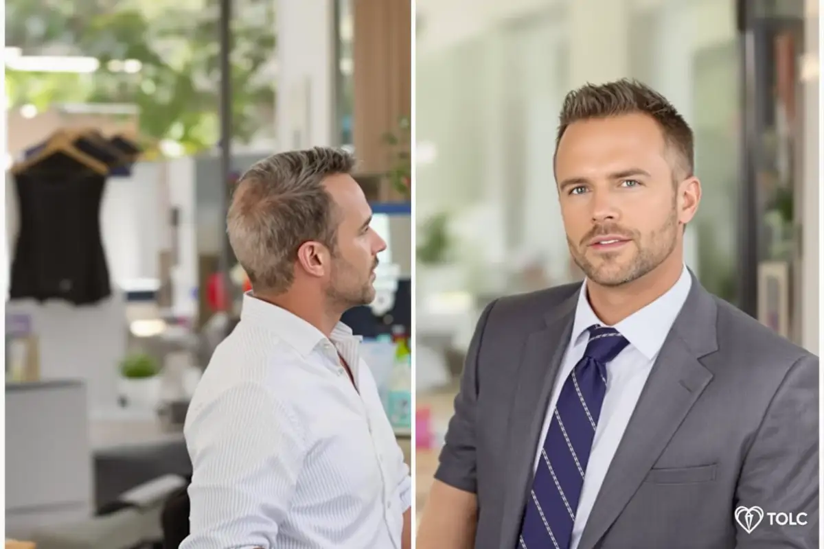 Joel McHale: Haartransplantation oder Alterung?