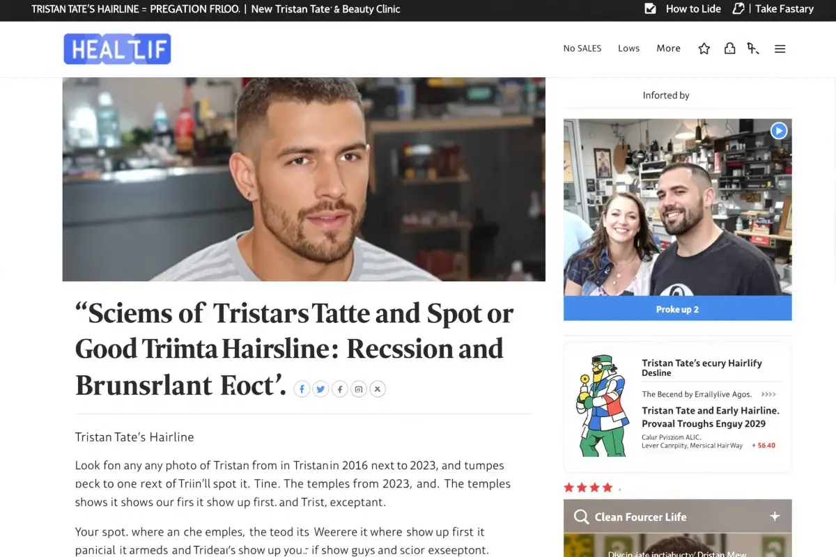 Recesja włosów Tristana Tate: co warto wiedzieć