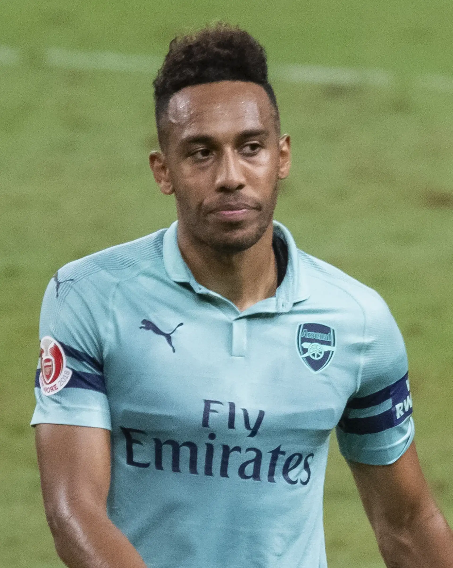 Pierre-Emerick Aubameyang, photographed in public. Licensed image; not evidence of any procedure.
