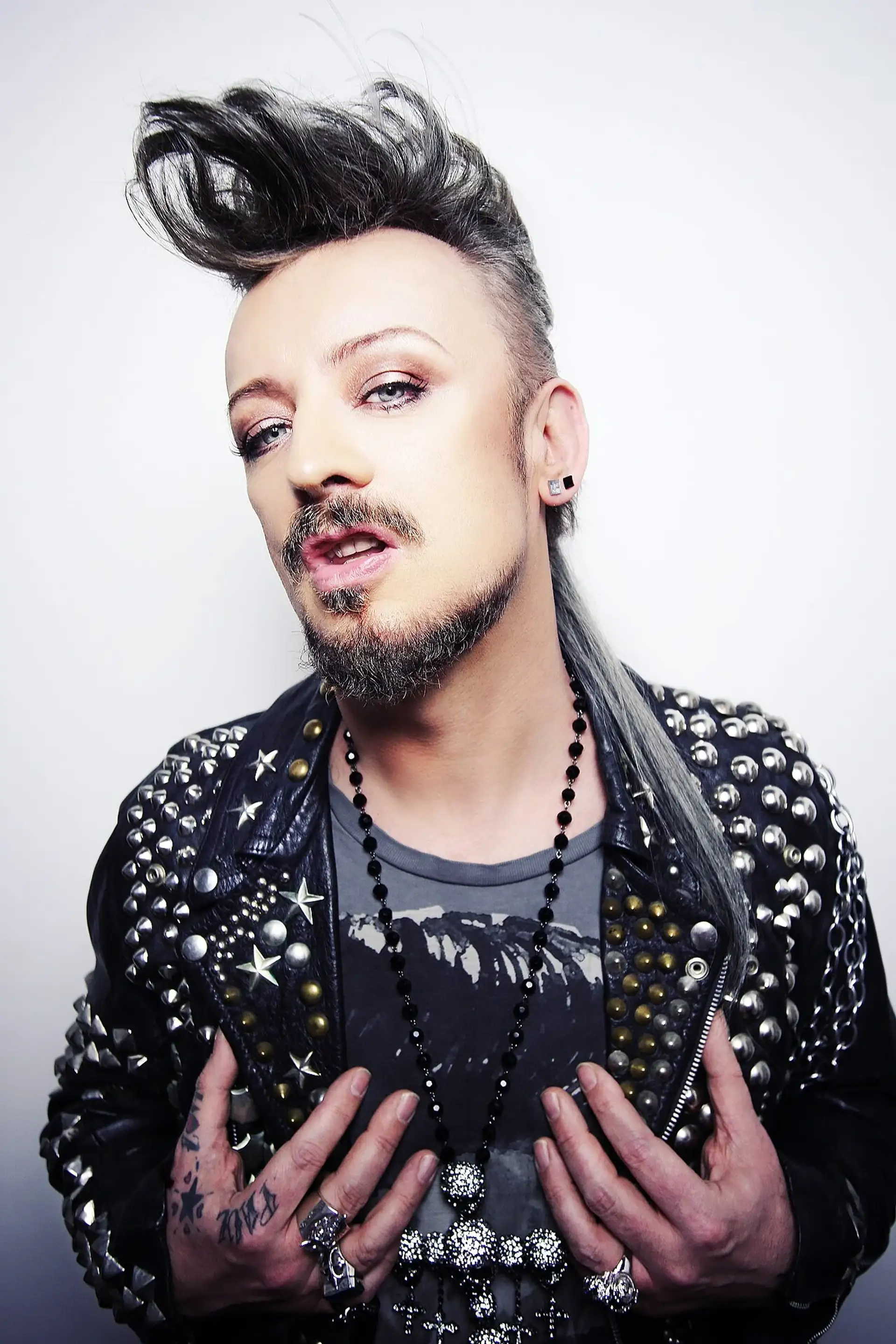 Boy George, photographed in public. Licensed image; not evidence of any procedure.
