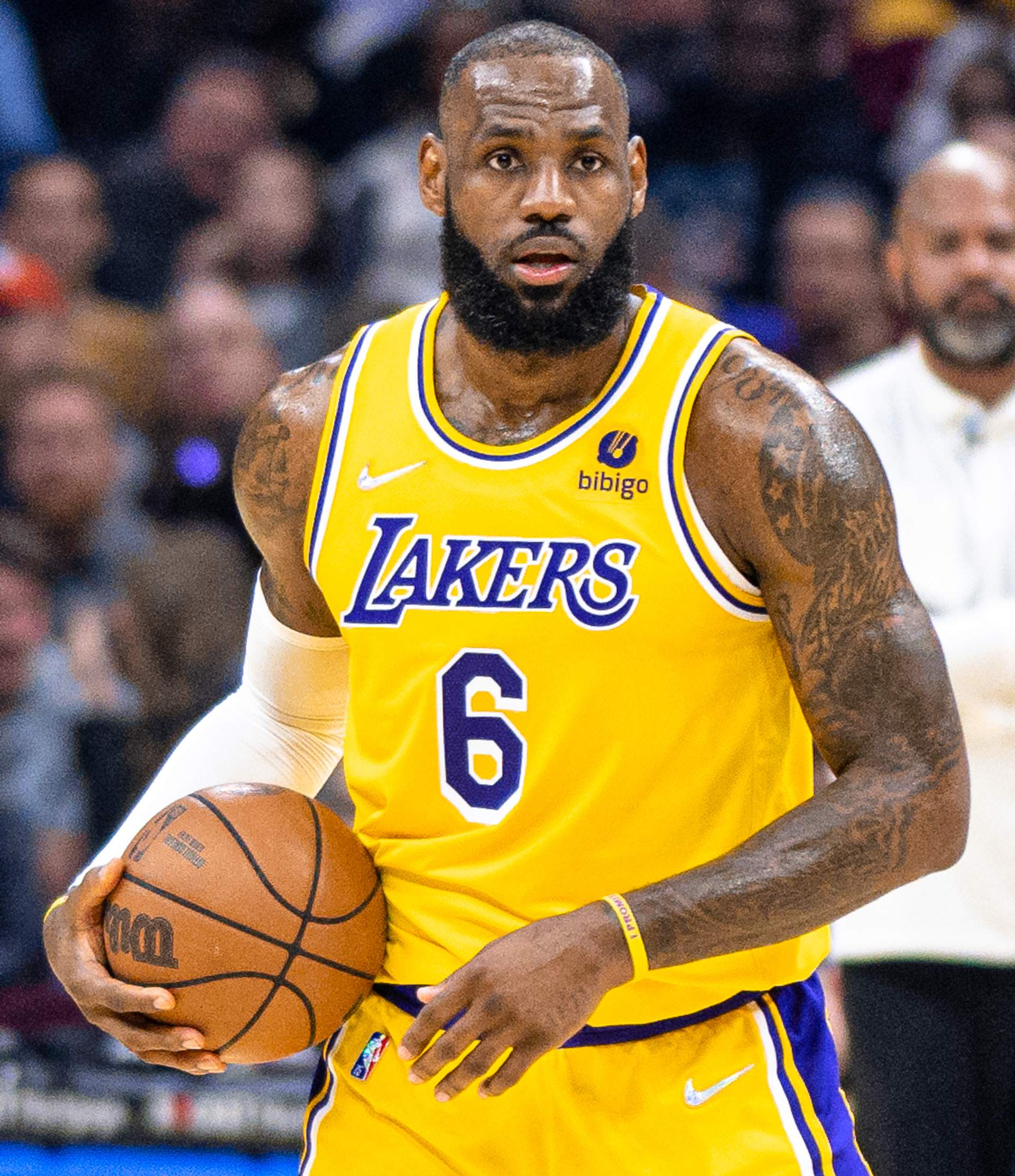 LeBron James, photographed in public. Licensed image; not evidence of any procedure.