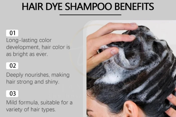Natural hair dye shampoo